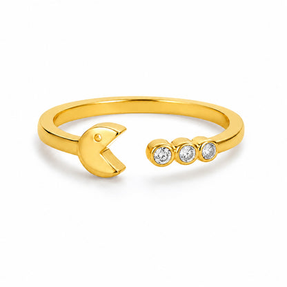Gold Fish Rings in 925 Sterling Silver