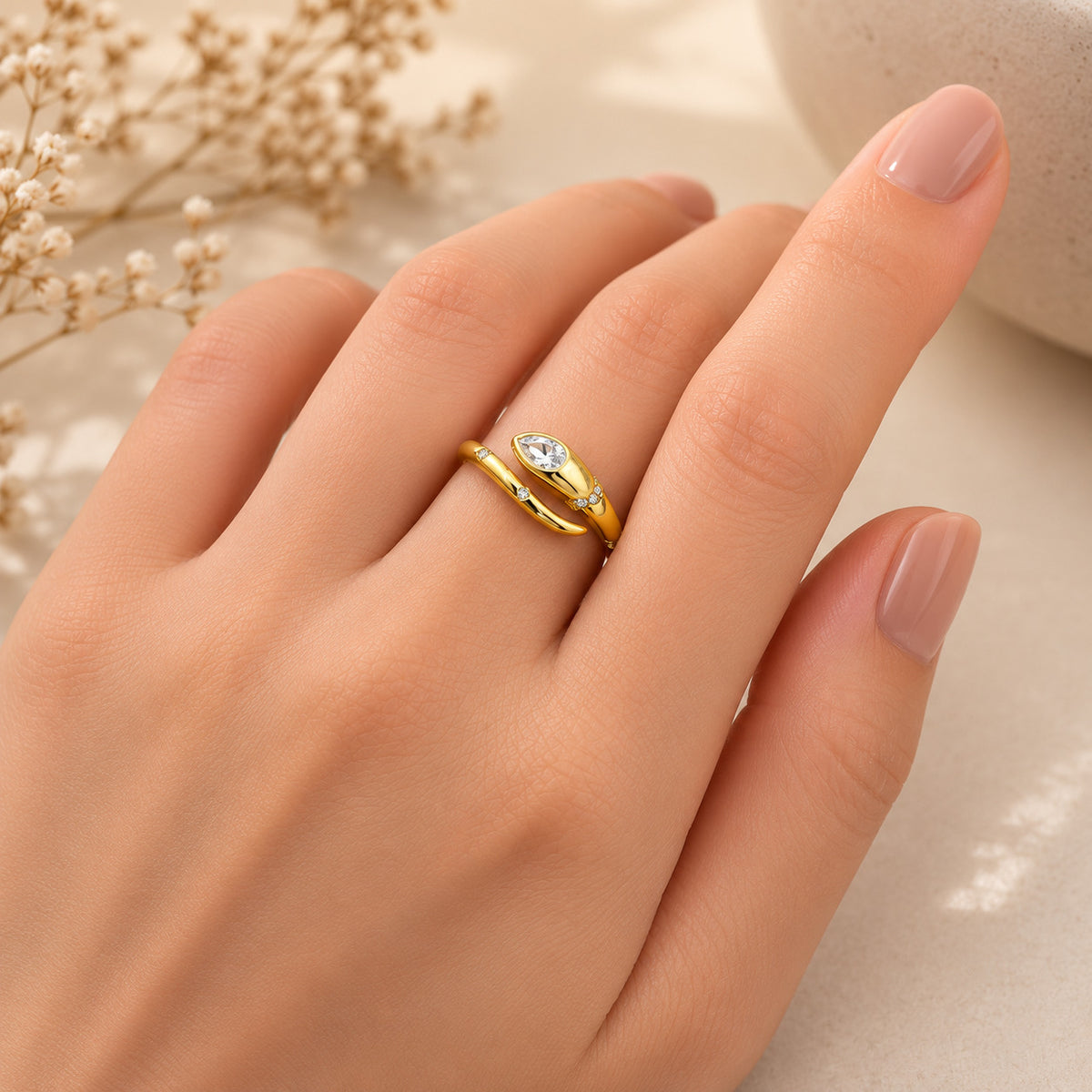 Gold Snake Ring