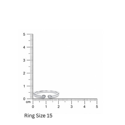 Minimal Silver CZ Ring in 925 Sterling Silver