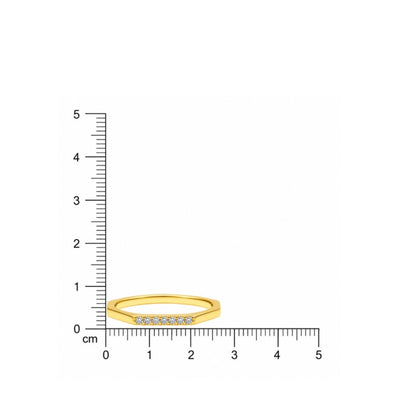Minimal Hexagon Gold Rings in 925 Sterling Silver