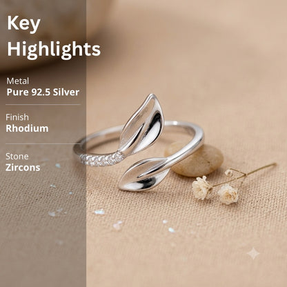 925 Silver Leaf Ring