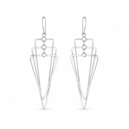 Silver Triangles Earrings