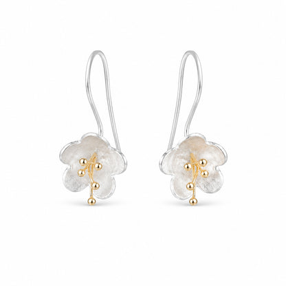 Silver Flower Earrings
