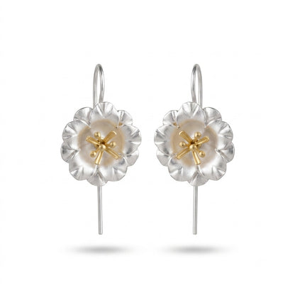 Silver Flower Earrings