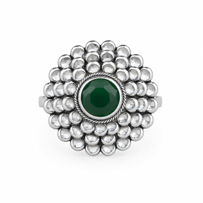 Silver Open Polki Ring