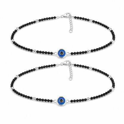 Evil Eye Anklet in 925 Sterling Silver