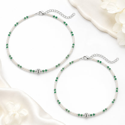 Pearl Anklet in 925 Sterling Silver