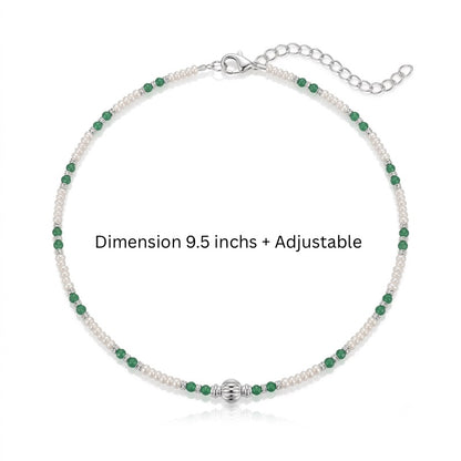 Pearl Anklet in 925 Sterling Silver