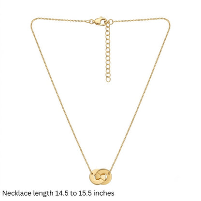 Interlocking Circle Pendant & Earrings Set in 925 Sterling Silver