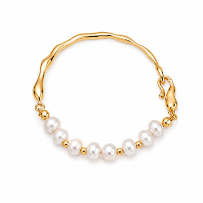 Gold Pearl Bracelet