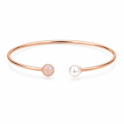 Rose Gold Pearl Cuff